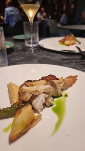 Rombo alla brace La Caprese di Mozzo Bergamo fine dining di pesce